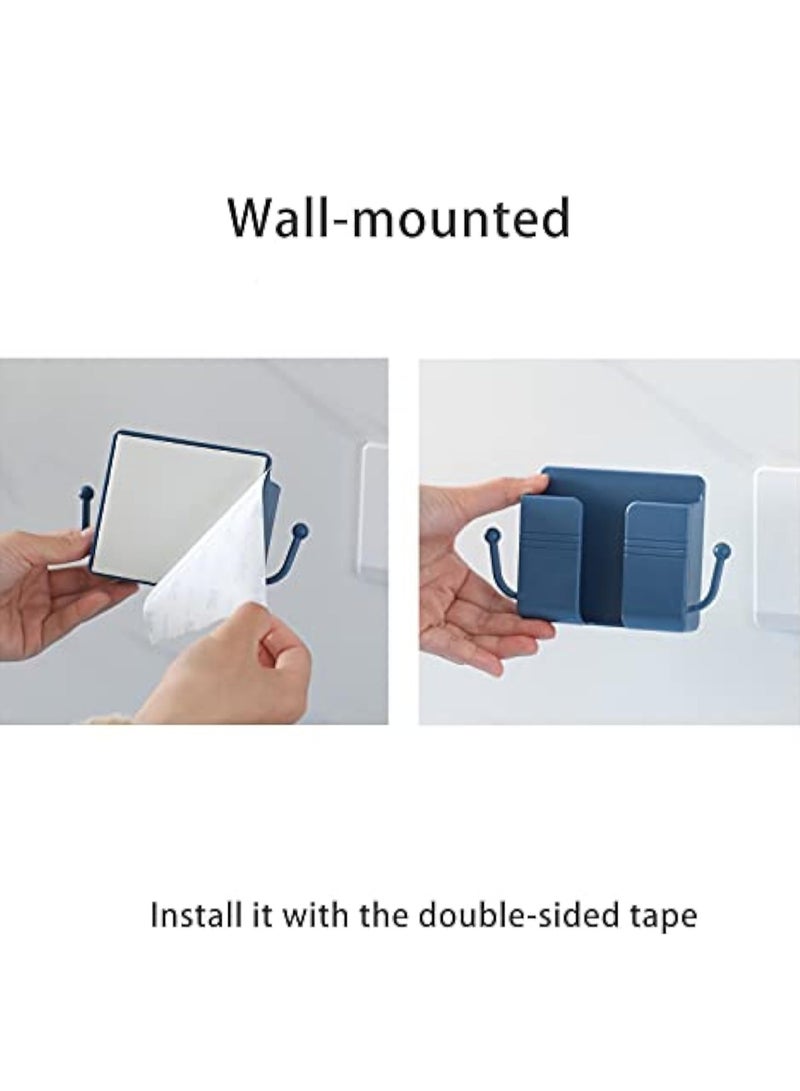 حامل هاتف جداري لاصق 5 قطع – حامل شحن وتحكم عن بعد متعدد الاستخدامات، جيب مقبس، صندوق تخزين عالمي لغرفة النوم، المطبخ، الحمام، المكتب - Image 3