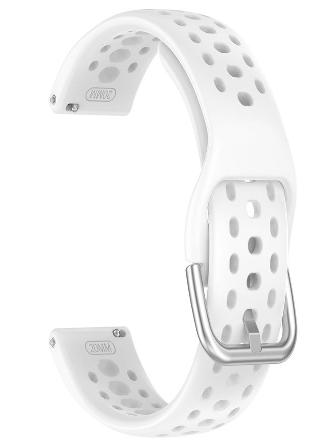 QGHXO سوار بديل من السيليكون سريع الفك من QGHXO لساعات Amazfit Active 2 1/GTS 2 2e 3 4 4 Mini/GTR Mini/GTR مقاس 42 مم و20 مم، متوافق مع ساعات Amazfit Bip 3/3 Pro/U/U Pro/S/S lite/Lite - Image 4