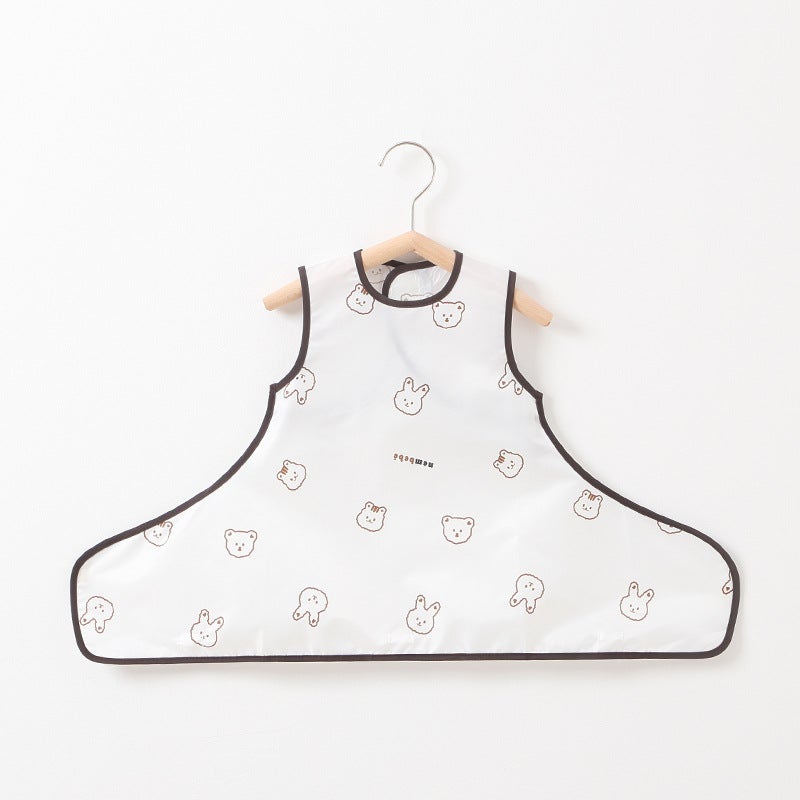 Baby Waterproof Feeding Bib with Suction Bear (suction cup vest overalls)