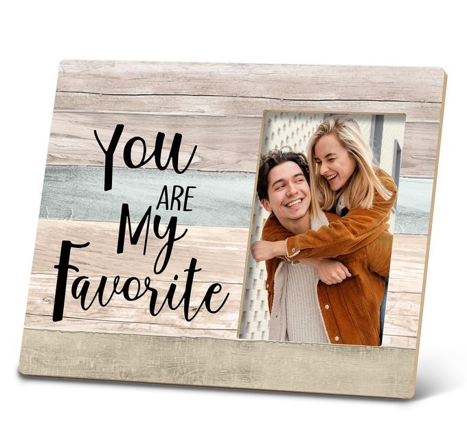 Picture Frame for Boyfriend Girlfriend Soul Mates Bestie Gifts 10x8 inch Wooden Tabletop Photo Frame