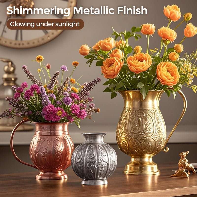 Nicpro Acrylic Paint Metallic, 6 Colors Gold, Silver, Copper, Brass, Bronze, DeepGold, 24oz/720ml Gold Leaf Paint, Non Toxic, Non Fading Paints for Art Painting, Handcrafts, Ideal for Multi-surface - Image 5