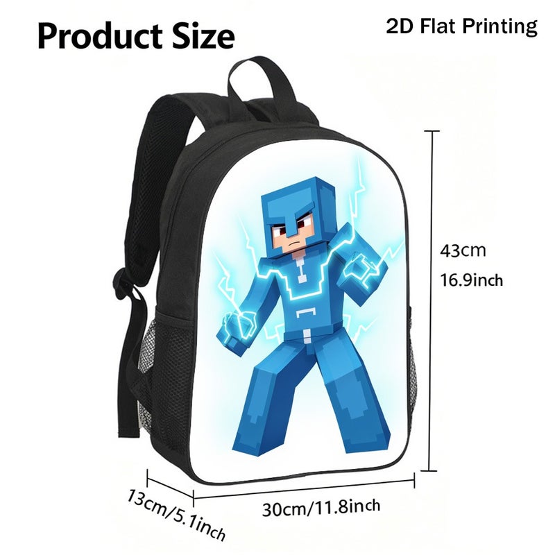 Daily Lightning Bolt Pattern Backpack Lightweight Water Resistant 2D Flat Print for travel work gym for Unisex - Image 3
