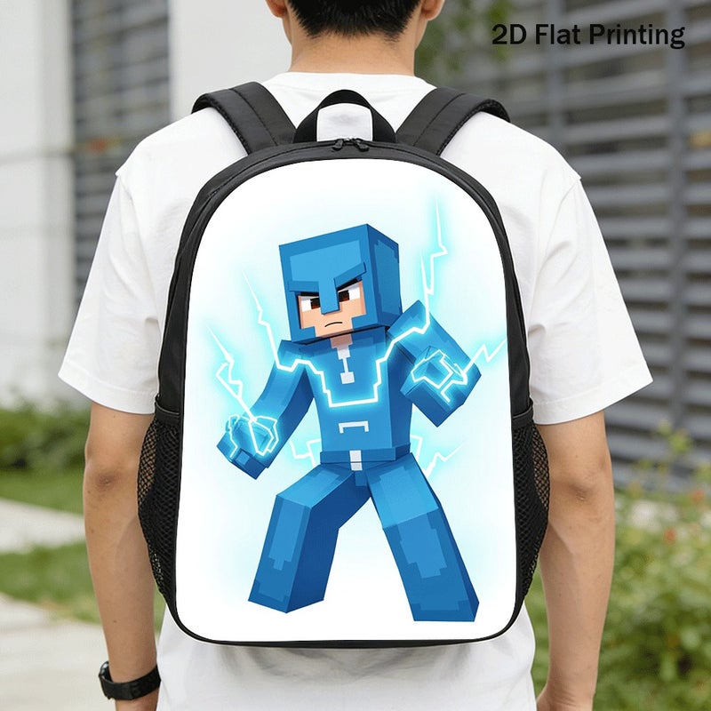 Daily Lightning Bolt Pattern Backpack Lightweight Water Resistant 2D Flat Print for travel work gym for Unisex - Image 1
