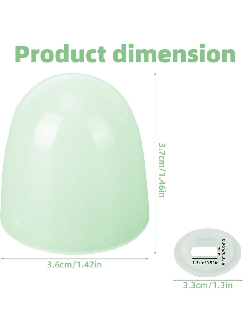 SYOSI Toilet Bolt Covers 8pcs, Universal Plastic Luminous Floor Screw Caps with 4 Gaskets, Glow in The Dark Decorative Bathroom Replacement Parts for Most Standard Toilet Bolts, Green - Image 2