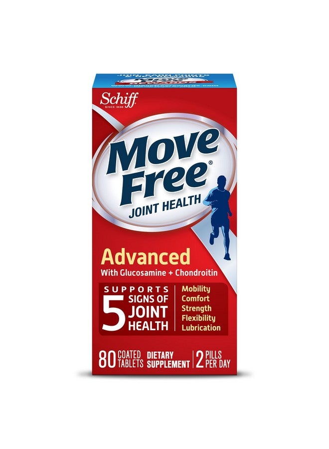 Move Free مكمل غذائي لصحة المفاصل من أدفانسد، 80 قرصًا، يحتوي على الجلوكوزامين والكوندرويتين - Image 2