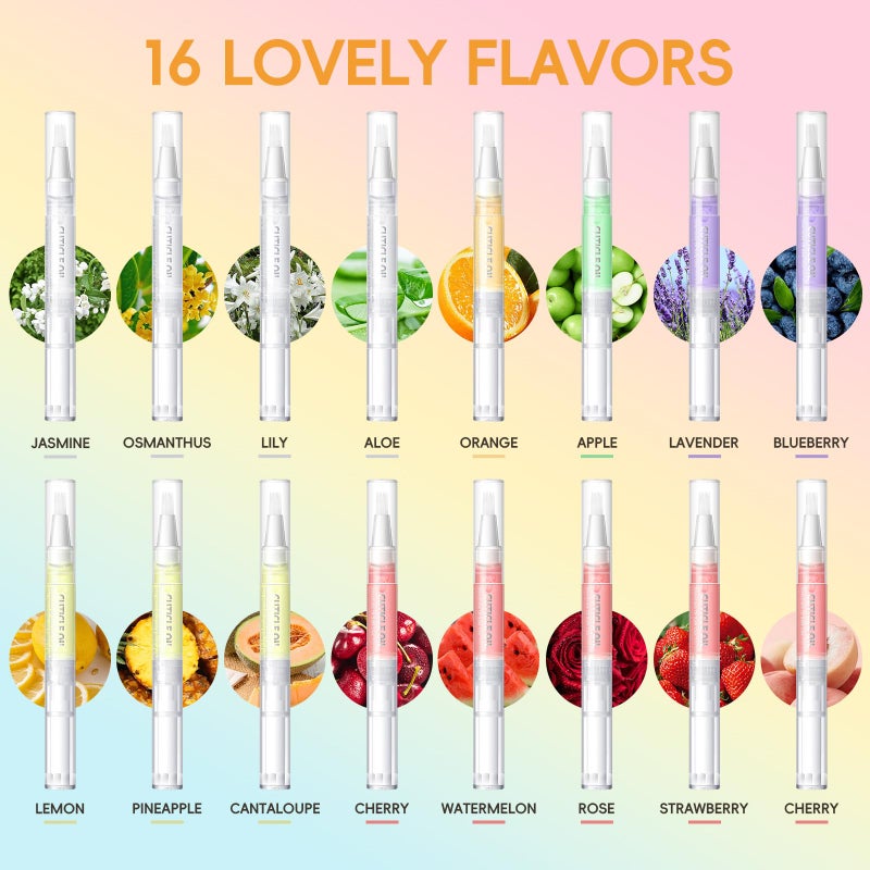 COSCELIA 16 PCS Cuticle Oil Pen for Nails Cuticle Revitalizer Oil Pens Set Nail Care Nourishment Treatment Moisturized Repair Pen Bulk Manicure Tools for Gel Nails - Image 2