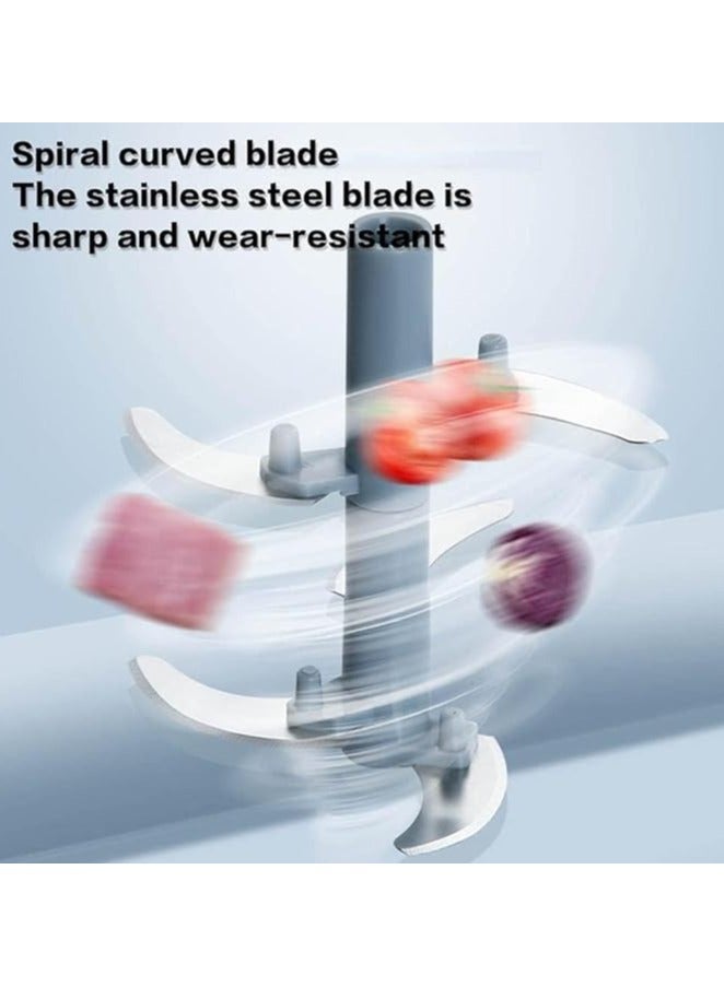 Supplier Manual Food Chopper with Pull String | 400ml Capacity, White and Green - Image 3