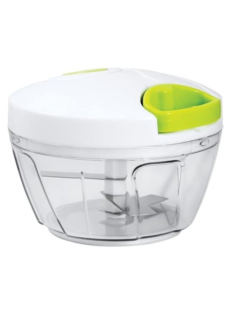 Supplier Manual Food Chopper with Pull String | 400ml Capacity, White and Green - Image 1