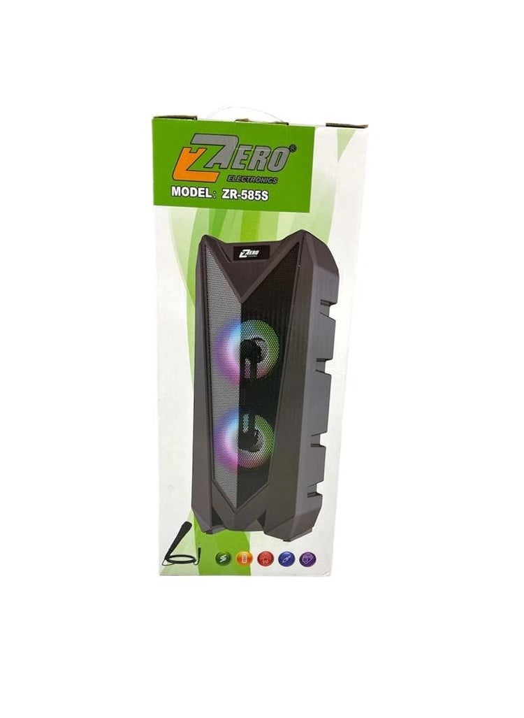 زيرو - مكبر الصوت ZR-585S1.0 مع ميكروفون و بطارية لون أزرق - Image 1