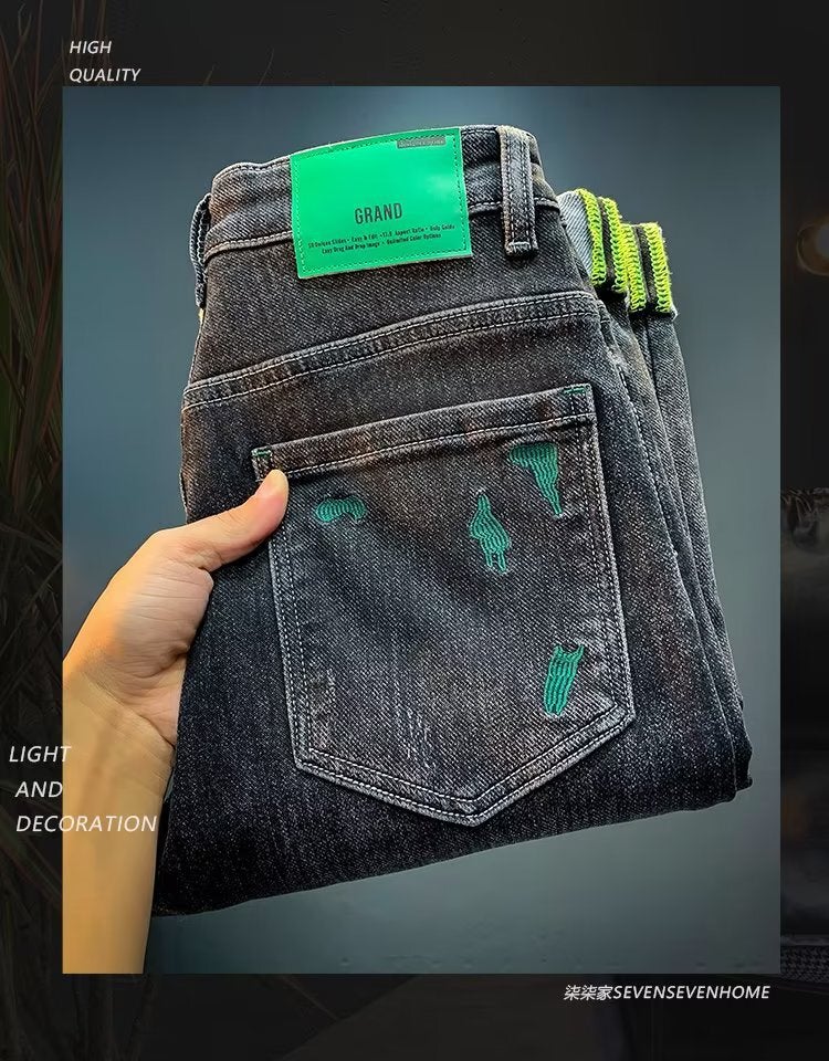 Unisex Classic Denim Jeans Loose Fit Daily Outdoor Wear - Image 1
