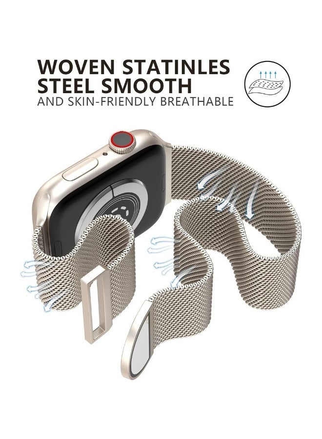 سوار ساعة Apple Watch Band 49 مم 45 مم 44 مم 42 مم 41 مم 40 مم 38 مم للنساء والرجال، سوار معصم معدني مغناطيسي من الفولاذ المقاوم للصدأ متوافق مع سلسلة IWatch Ultra 2/1 - Image 2