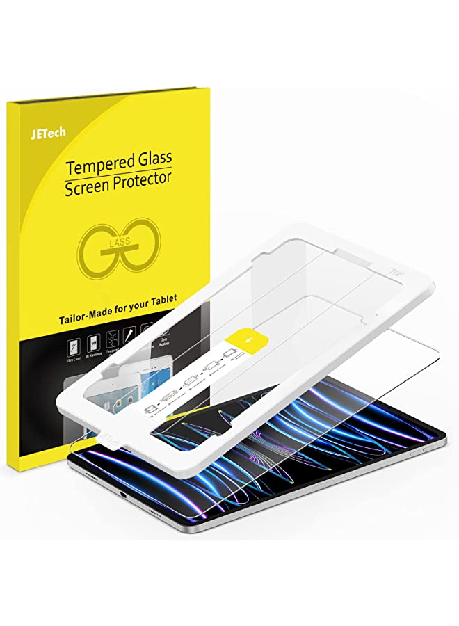 Jetech درع الشاشة بتثبيت بلمسة واحدة لجهاز iPad Pro 11 بوصة لجميع الطرازات و iPad Air 5/4 10.9 بوصة، فيلم زجاج مقسى مع مجموعة أدوات محاذاة تلقائية، وضوح عالي - Image 1