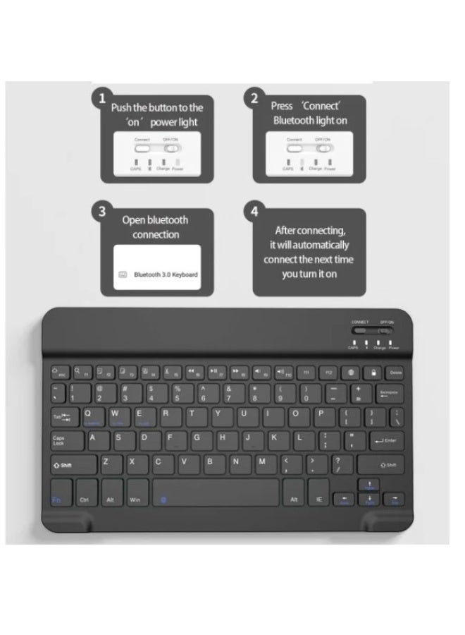Haing Ultra-Slim Wireless Keyboard & Mouse Combo, Portable Ergonomic Set for iPad, iPhone, Samsung Tablet, iOS, Android, Windows PC - Image 5