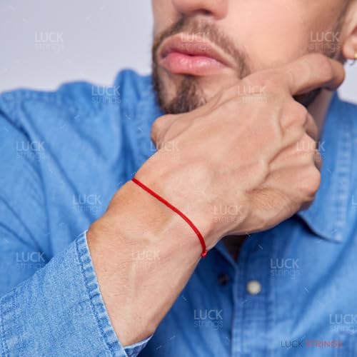 Luck Strings Thin Red Cord Bracelet - Waterproof Nylon Adjustable Surfer String Friendship Bracelet for Men, Women, Teens - Unisex Vegan Lightweight Summer Beach Accessories - Image 5