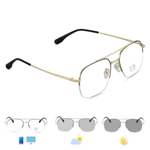 Vast® 24 By 7 Glasses for Men & Women – Photochromic Sunglasses with UV Protection | Stylish Transparent Goggles for Driving, Biking & Sports | Non-Polarized Cooling Glasses (METAL-7) - Image 2