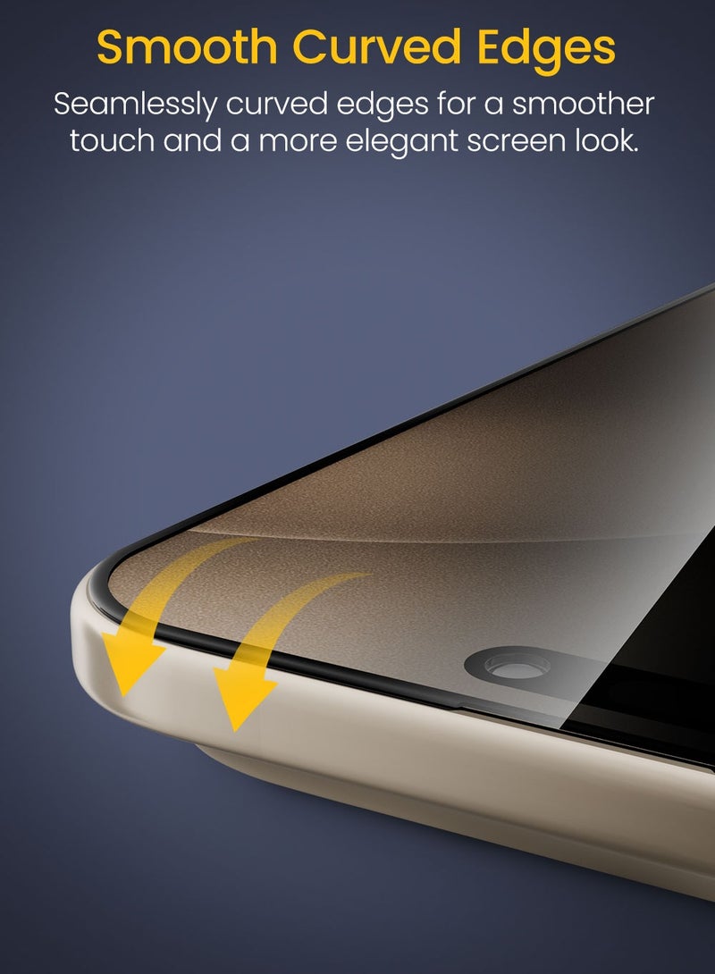 Remson Elite Guard Pro Tempered Glass Screen Protector Anti- Glare Privacy HD 9H Hardness Full Coverage with Installation Tool Kit compatible for iPhone 17 Air 6.5-inch 2025 - Image 3