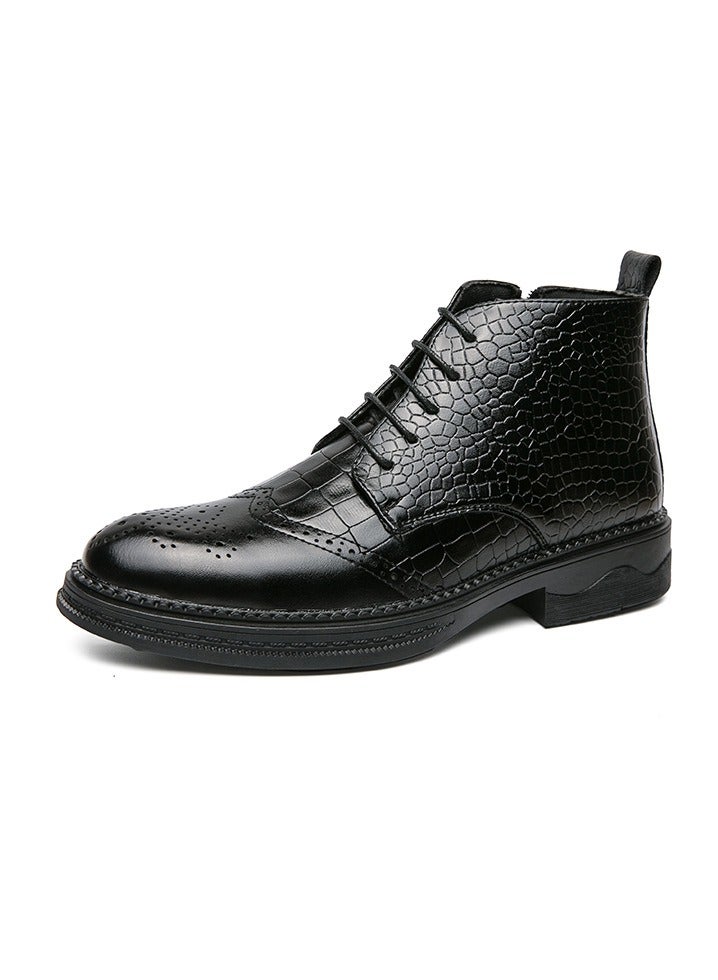KUYING New Men's Casual Leather Boots - Image 1
