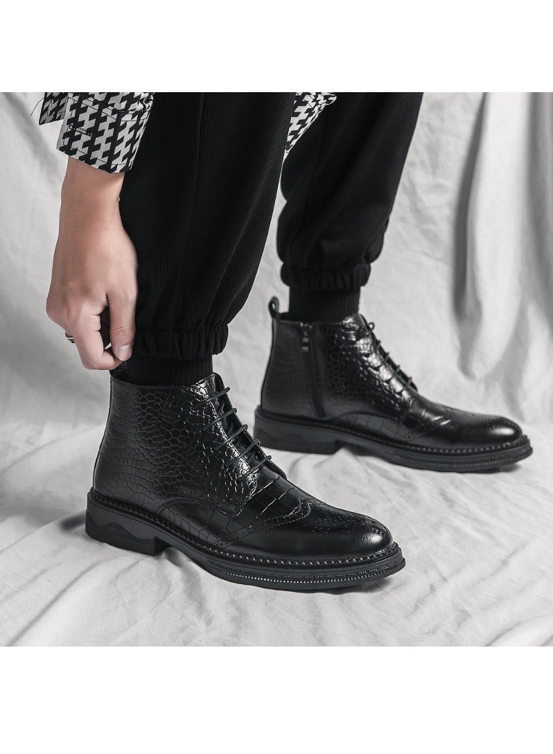 KUYING New Men's Casual Leather Boots - Image 2