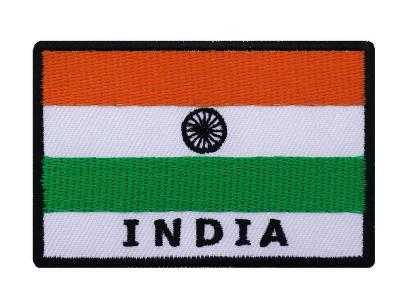 Graphic Dust Graphic Dust India Flag Embroidered Iron On Patch Applique Logo Sign Emblem New Delhi Mumbai Patch Flag