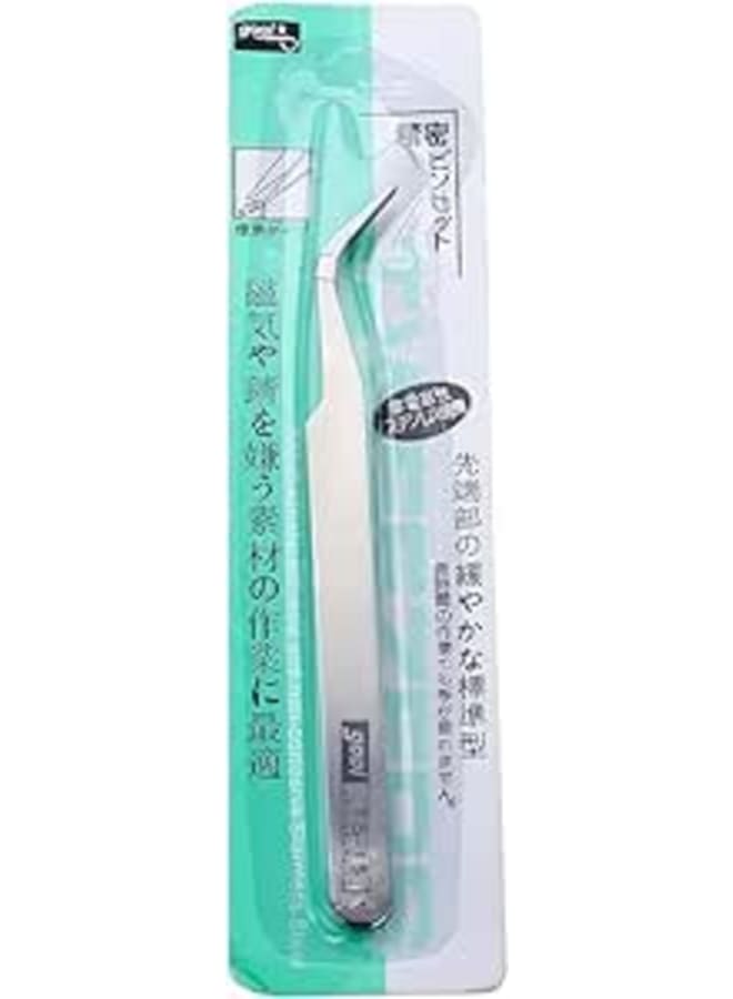 magnetic angled tweezers 12 cm stainless steel ts-15