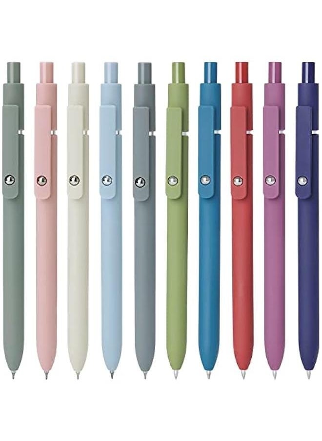 Generic Gel Pens, 10pcs 0.5mm Quick Dry Black Ink Pens Fine Point Smooth Writing Pen High-End Series Pens Ballpoint for School Office Home Supplies, Gifts for Women and Men (Morandi & Retro)  - Image 1