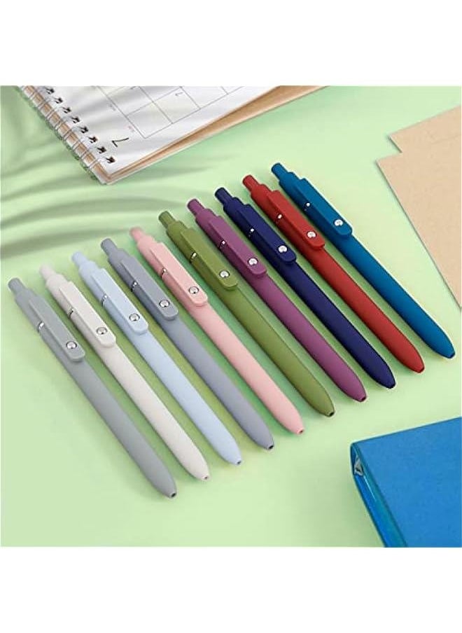 Generic Gel Pens, 10pcs 0.5mm Quick Dry Black Ink Pens Fine Point Smooth Writing Pen High-End Series Pens Ballpoint for School Office Home Supplies, Gifts for Women and Men (Morandi & Retro)  - Image 2