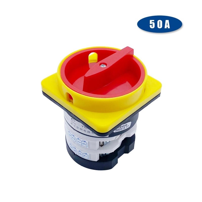 50A مفتاح دوار ذو قطبين لقطع الطاقة للتحكم في المحرك LW31 جهة اتصال فضية سلسلة YMZ12 - Image 5