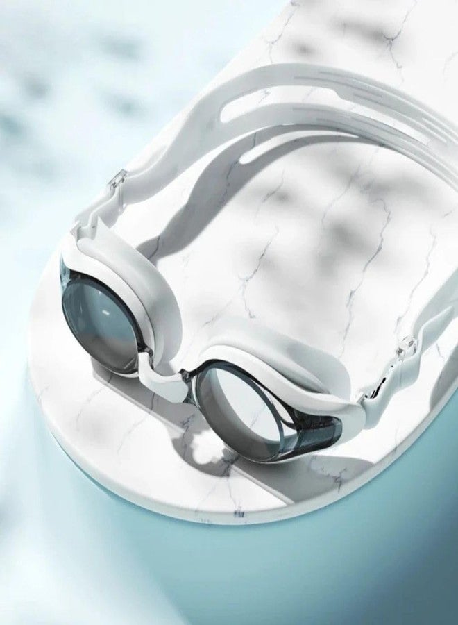 First Lens Without Power Adults Swimming Goggles with UV Protection & AntiFog 014 - White - Image 4