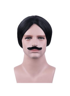 Men'S Black Wig Short Black Wig And Mustache Black Bob Wig For Men Halloween Party Costume Wig - pzsku/Z279E0AE894034B5FD61AZ/45/_/1734182961/dc222ef8-2406-4188-bd8a-32ffbf937f6f