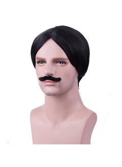 Men'S Black Wig Short Black Wig And Mustache Black Bob Wig For Men Halloween Party Costume Wig - pzsku/Z279E0AE894034B5FD61AZ/45/_/1734183001/21687109-0343-449e-9c91-ac061f9d4787