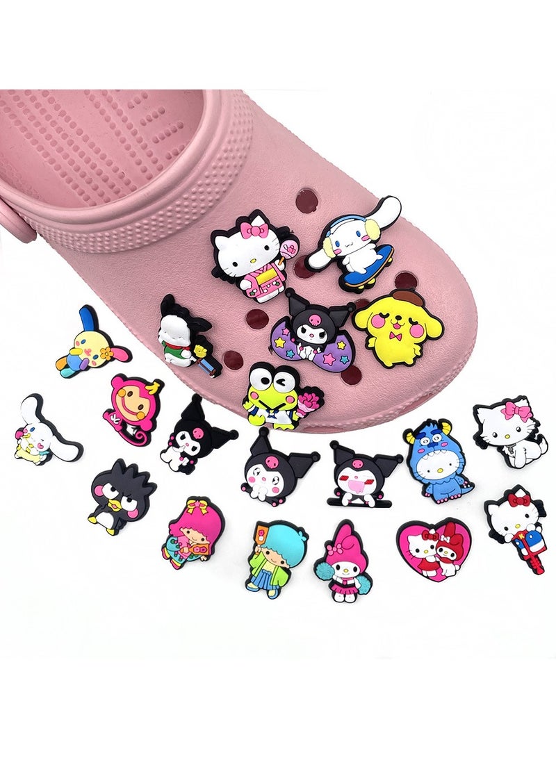 دلايات تزيين أحذية كروكس مكونة من 20 قطعة ، سحر أحذية كرتونية لطيفة لحذاء كروكس هول هول ، للأطفال والأولاد والبنات والرجال والنساء للحفلات - Image 1