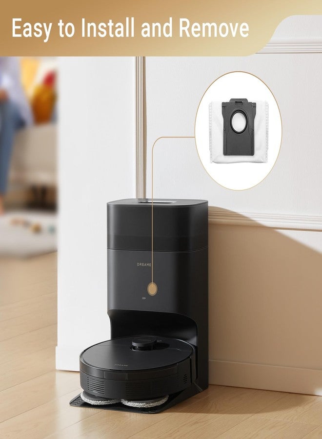 دريم أكياس الغبار للمكنسة الكهربائية الروبوتية dreame، أكياس شفط 4 لتر لجمع الشعر والأوساخ والغبار والحطام (3 قطع) لـ L10s Plus / L10s Pro Gen2/D10 Plus Gen2 - Image 4