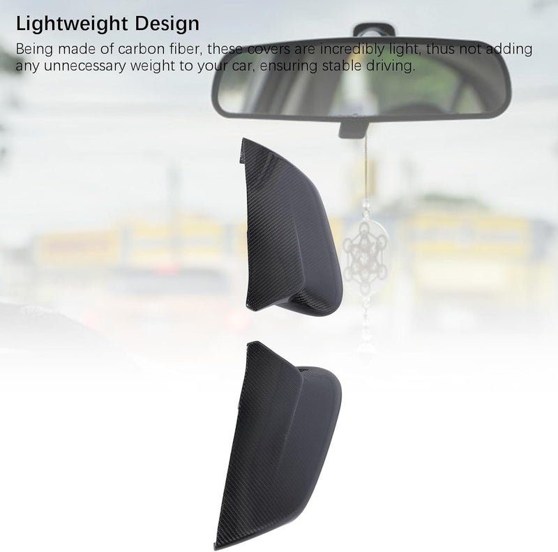 Keenso Carbon Fiber Car Rearview Mirror Covers, Easy Installation Door Cap Guards for EV6 2022-2024, Protect Mirrors Enhance Appearance - Image 3
