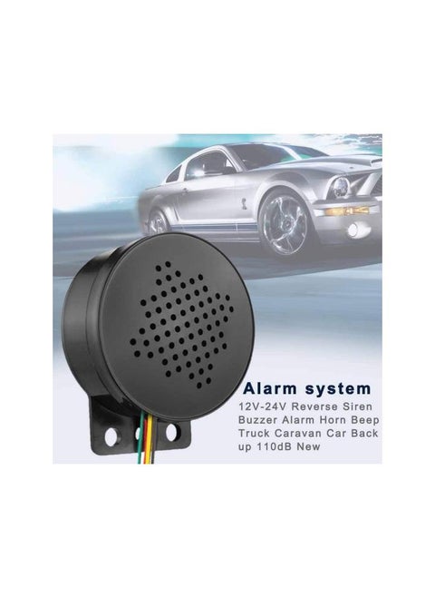 Car Back-up Alarm,Backup Beeper for Car,DC 12V-24V 110 Decibels Car Start Voice Custom 4-Channel Trigger Voice Speaker Car Reverse Alarm