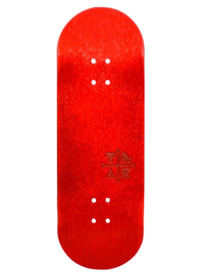 Teak Tuning - Prolific Complete Fingerboard Pro Board Shape And Size Bearing Wheels And Trucks 32Mm X 97Mm Handmade Wooden Board The Crimson Classic Edition - Image 1