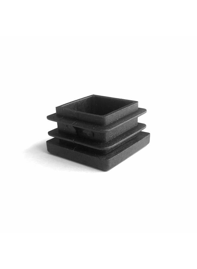Youu 25x25mm Square Plastic Plug Black Furniture Chair Leg Foot Cover Cap Tubing Inserts End Cap Black 30 Pcs - Image 3