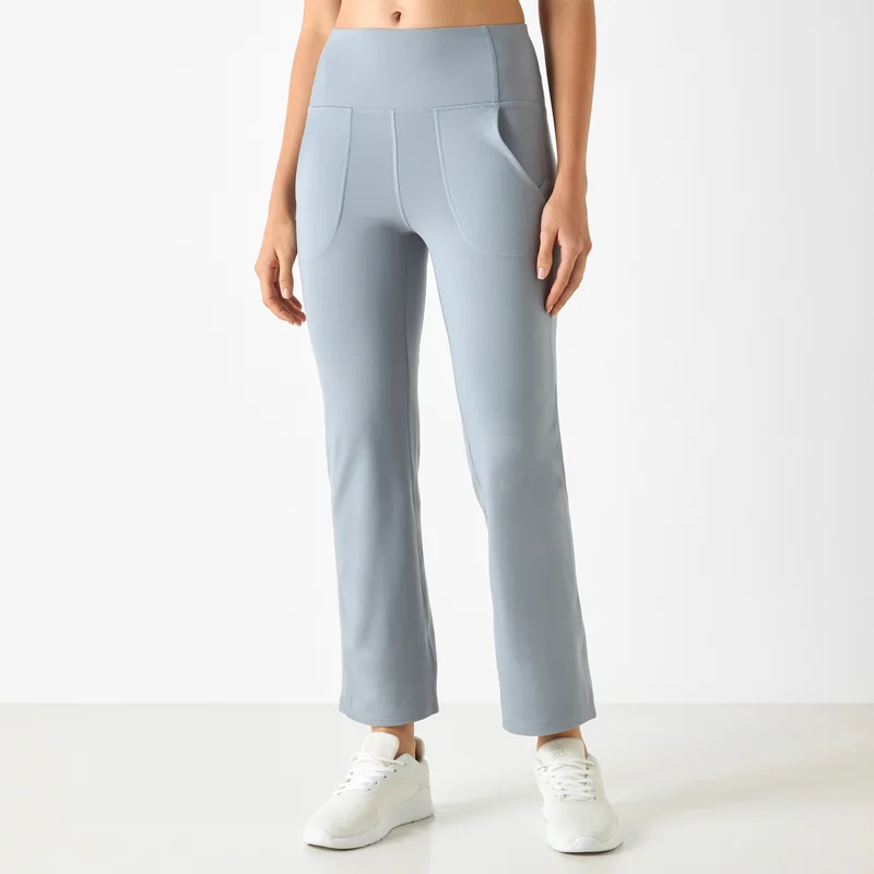 ADOT by Splash Solid Leggings with Elasticated Waistband and Pocket