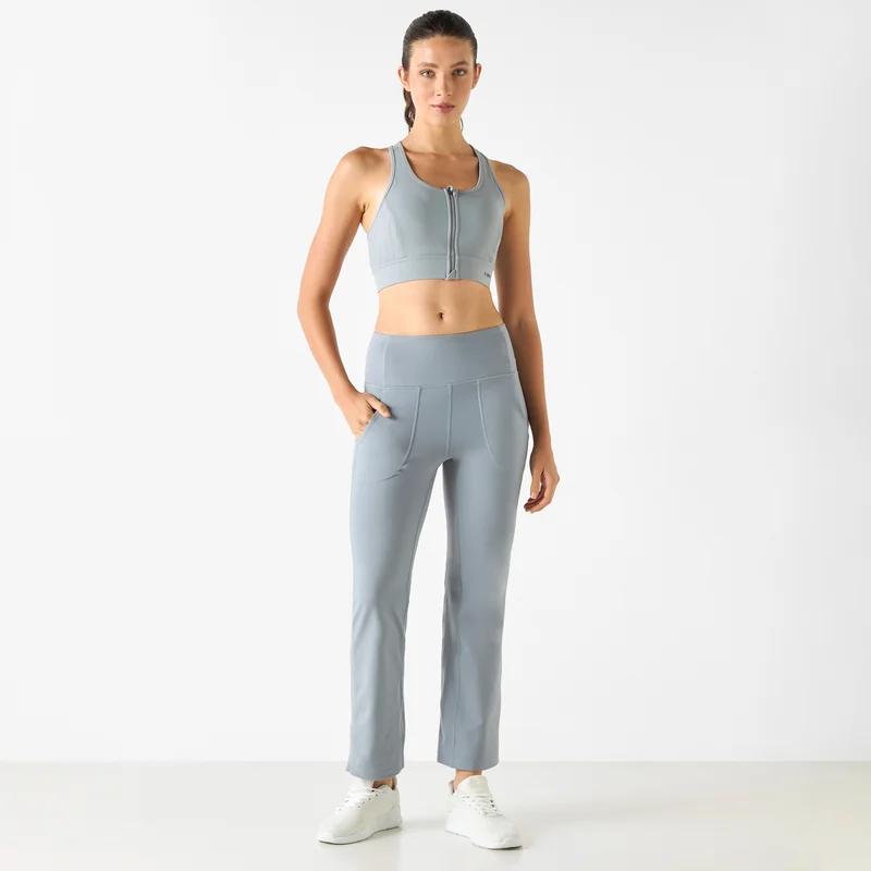 ADOT by Splash Solid Leggings with Elasticated Waistband and Pocket