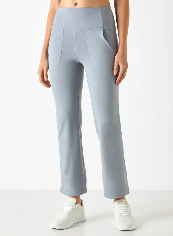 ADOT by Splash Solid Leggings with Elasticated Waistband and Pocket