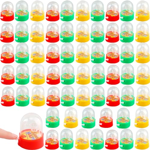 Haconba 64 Pack Mini Finger Basketball Shooting Games Mini Handheld Desktop Table Basketball Hoop Finger Game for Kids Birthday Sports Theme Party Supplies - Image 1