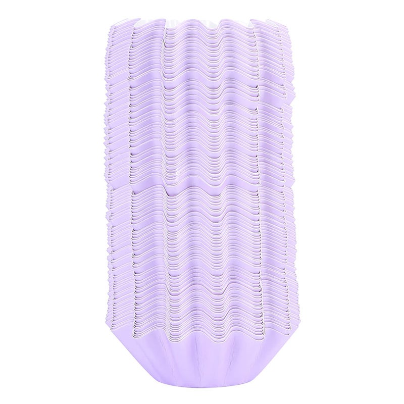 Purple Flower Shaped Muffin Cupcake Cases 100PCS High Temperature Non Stick Baking Cups - Image 2