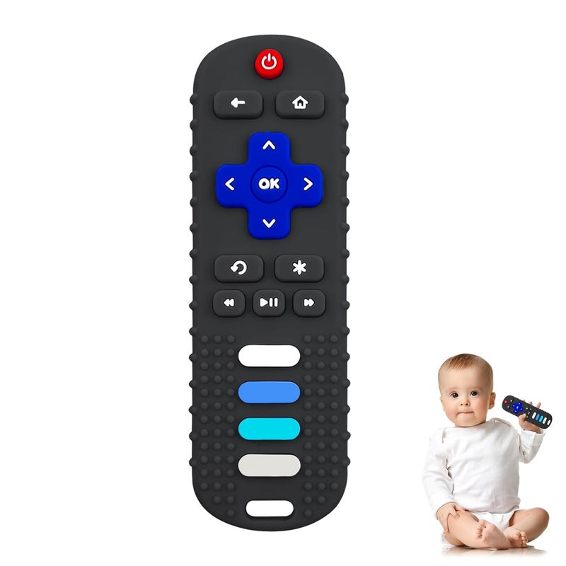 YAPROMO Baby Teething Toys2 Pcs TV Remote Control Shape Teether ToysFood Grade Silicine Chew Toy - Image 1