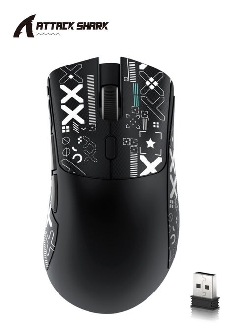 R1 Wireless Gaming Mouse,Tri-Mode Connection (2.4G/Wired/BT5.2),55g Lightweight,18K DPI Optical Sensor,HUYU 20 Million Key Life,Ergonomic Design,for PC/Laptop/Win/Mac