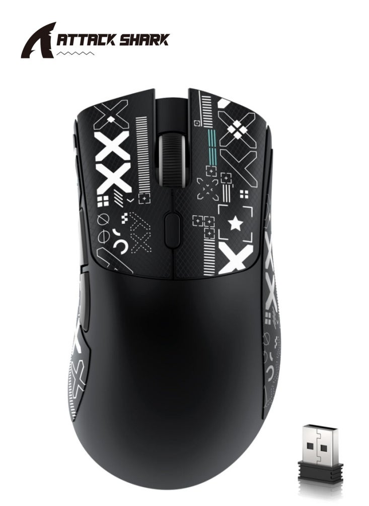 Attack Shark - R1 Wireless Gaming Mouse,Tri-Mode Connection (2.4G/Wired/BT5.2),55g Lightweight,18K DPI Optical Sensor,HUYU 20 Million Key Life,Ergonomic Design,for PC/Laptop/Win/Mac - Image 1