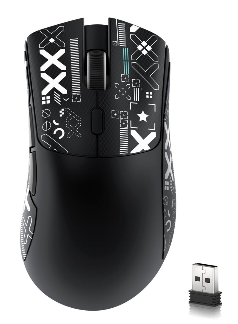 Attack Shark R1 Wireless Gaming Mouse, Tri-Mode Connection (2.4G/Wired/BT5.2), 55g Lightweight, 18K DPI Optical Sensor, HUYU 20 Million Key Life, Ergonomic Design for PC/Laptop/Win/Mac  - Image 1