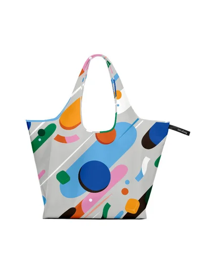 notabag Tote Bag | Multi-functional Bag, Spacious, Fashionable, Foldable into Pouch, Washable, Water Resistant, Eco-Friendly, Holds up to 20kg, for Daily Use, Shopping Bag - Fruit Salad