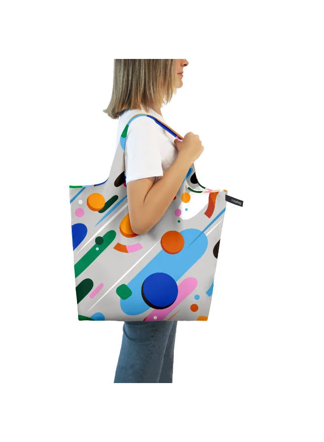 notabag Multicolour Tote Bag | Multi-functional Bag, Spacious, Fashionable, Foldable into Pouch, Washable, Water Resistant, Eco-Friendly, Holds up to 20kg, for Daily Use, Shopping Bag - Fruit Salad  | Best Price UAE