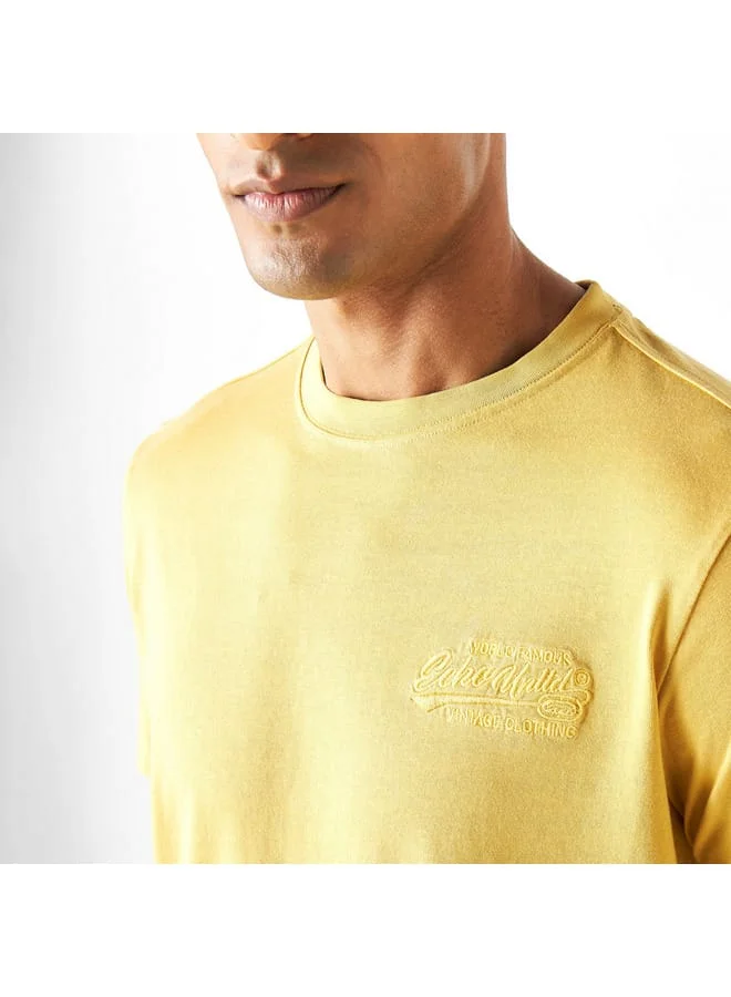 Ecko Unltd. Ecko Unltd Logo Embroidered Crew Neck T-shirt with Short Sleeves