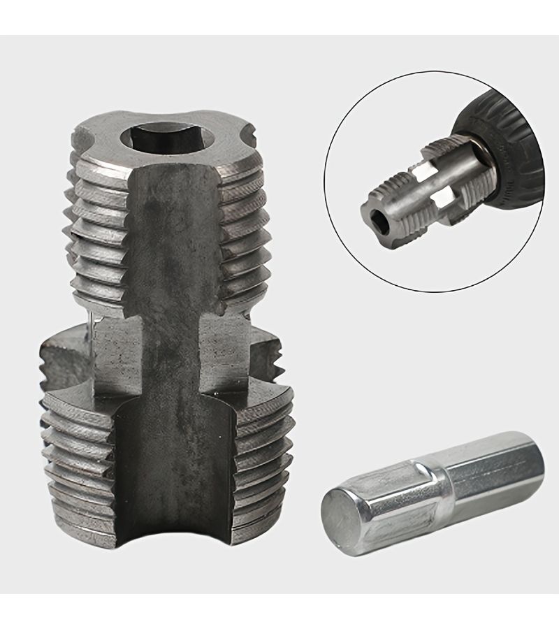 6Pcs Heavy Duty Pipe Threading Tool Set Internal External Combo Tap Wrench - Image 5