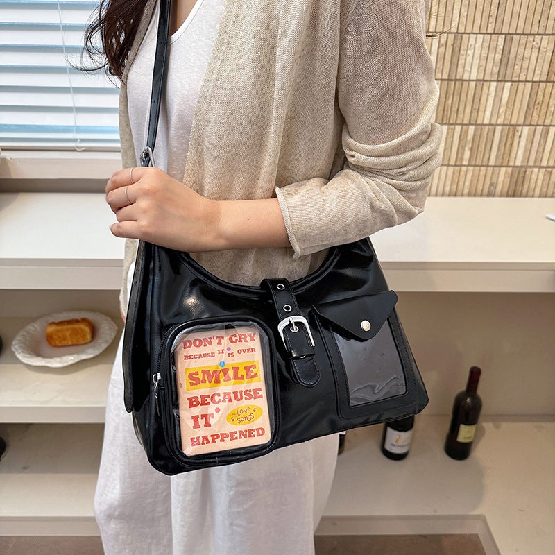 LUXE KITTY Anime Crossbody Bag Large Capacity PU Leather Shoulder Bag - Image 2